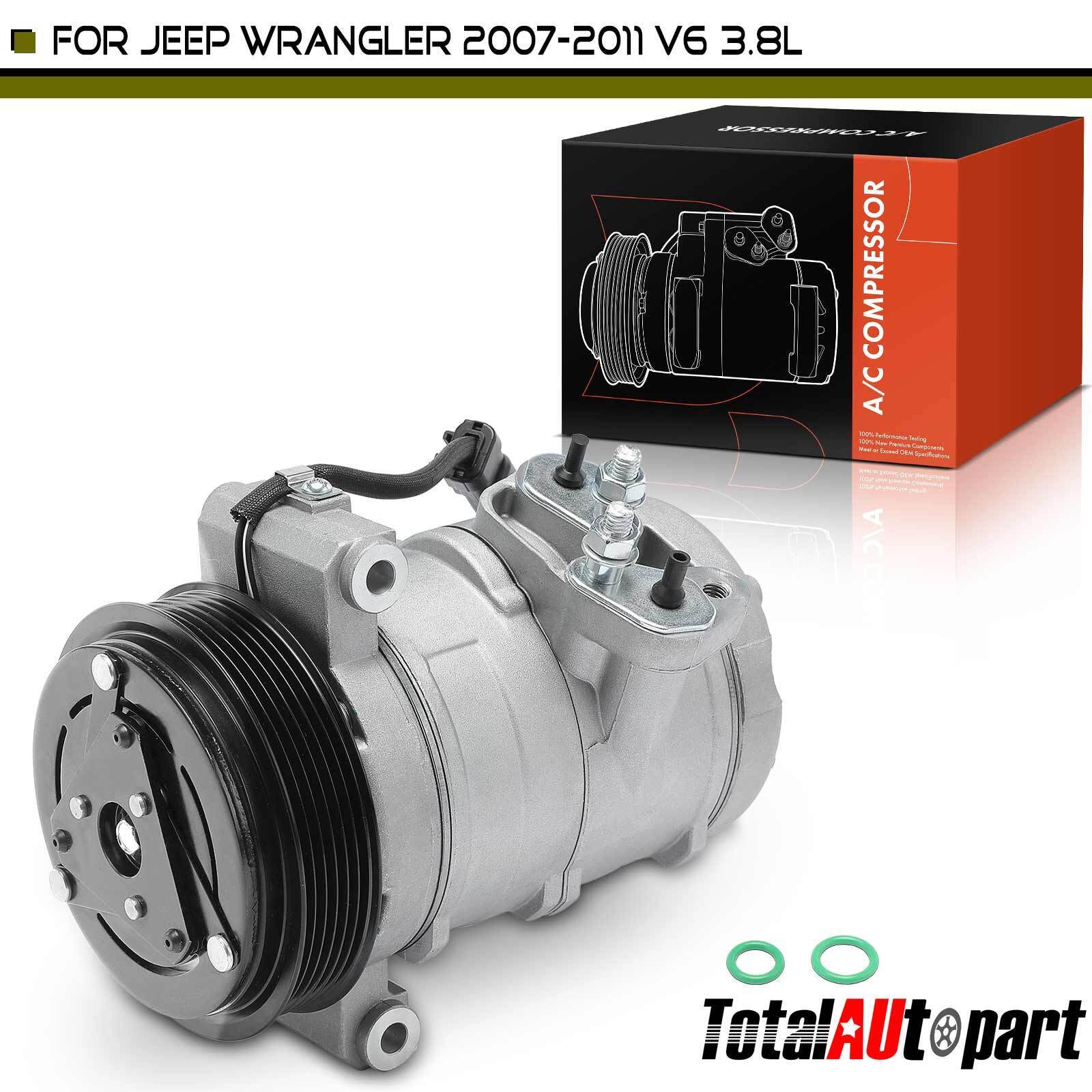 AC Compressor w/ Clutch for Jeep Wrangler 07-11 Sport Utility V6 3.8L 55111401AB