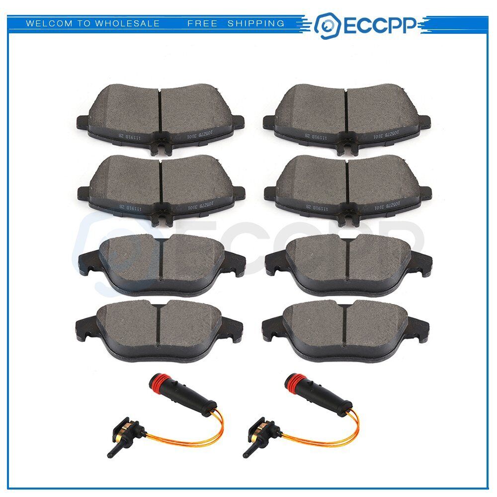 Front And Rear Ceramic Pads And Sensor For Mercedes-Benz C250 C300 Sedan Coupe