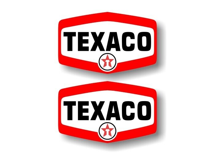 2 TEXACO 1960\'s Gasoline Vintage Gas Pump Decals Station Pumps Garage Stickers