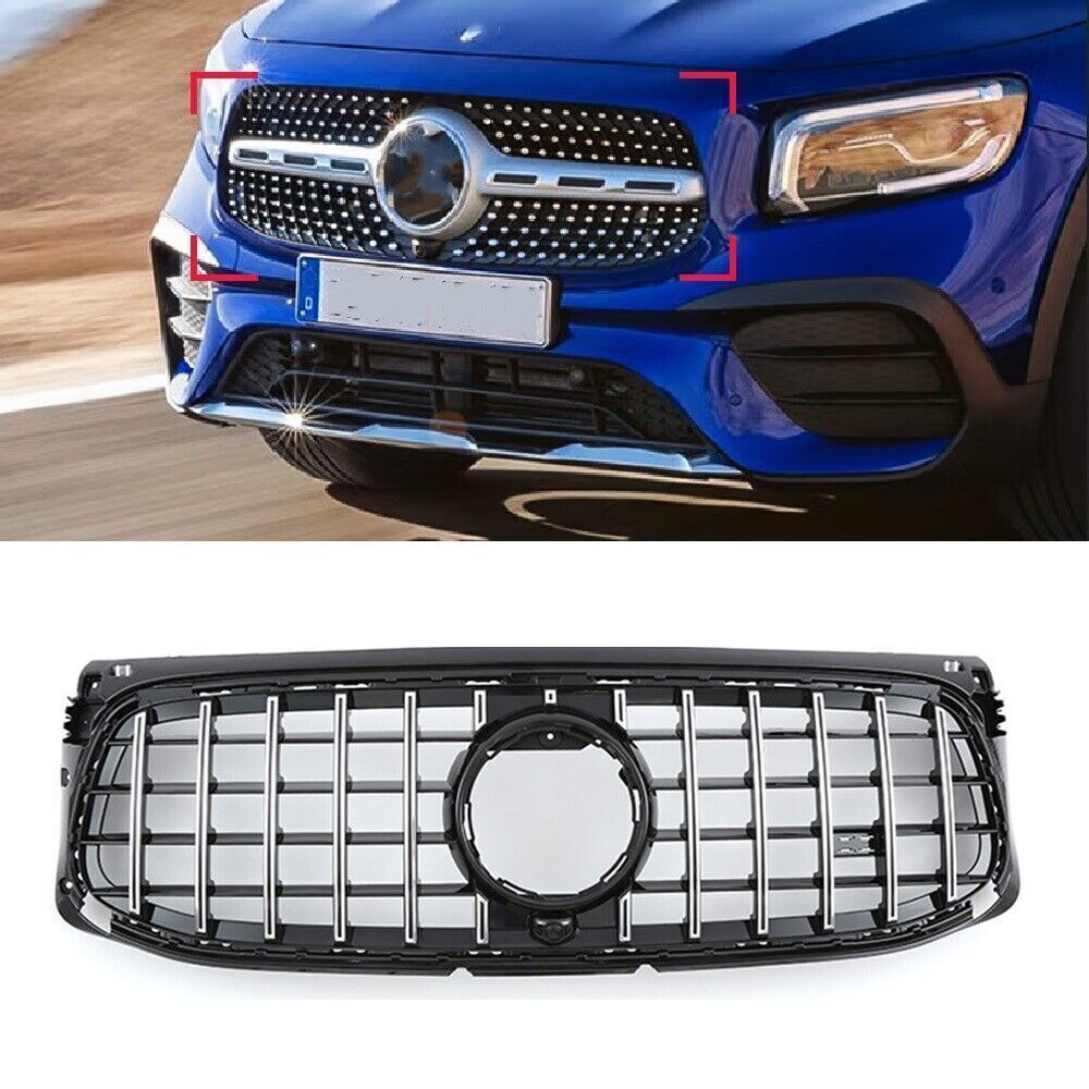 GT Style Front Bumper Grill Grille For Benz X247 GLB-Class GLB250 2020-2022