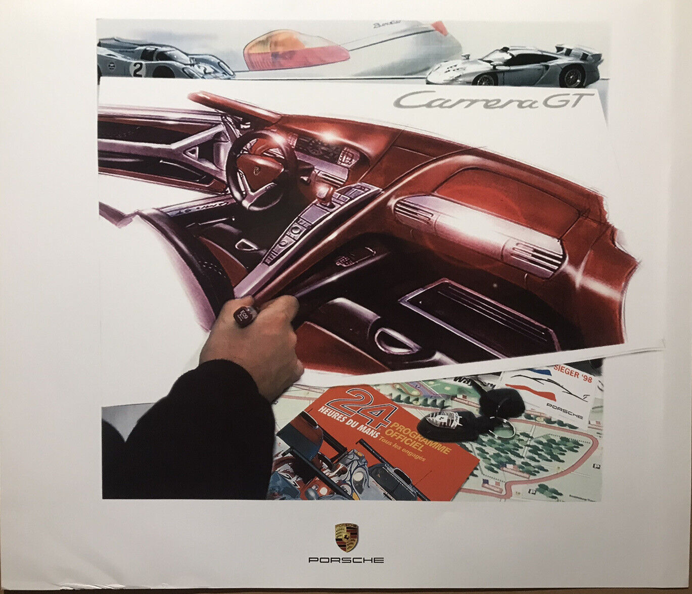 Porsche Carrera GT - Design Series Original Factory Car Poster Own It