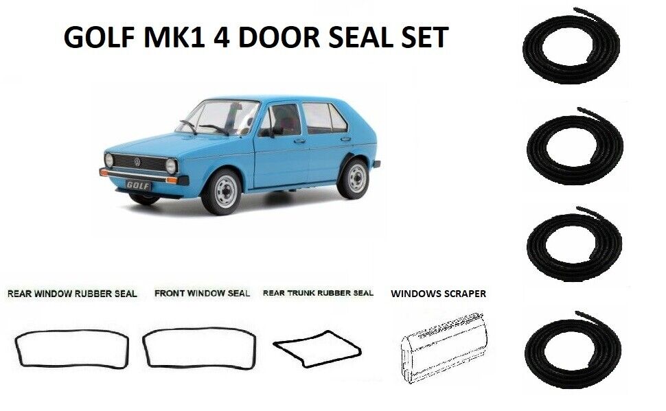 For Volkswagen Golf 1 MK1 4 doors Windows, Trunk Rubber Seals Gaskets 1976-1987