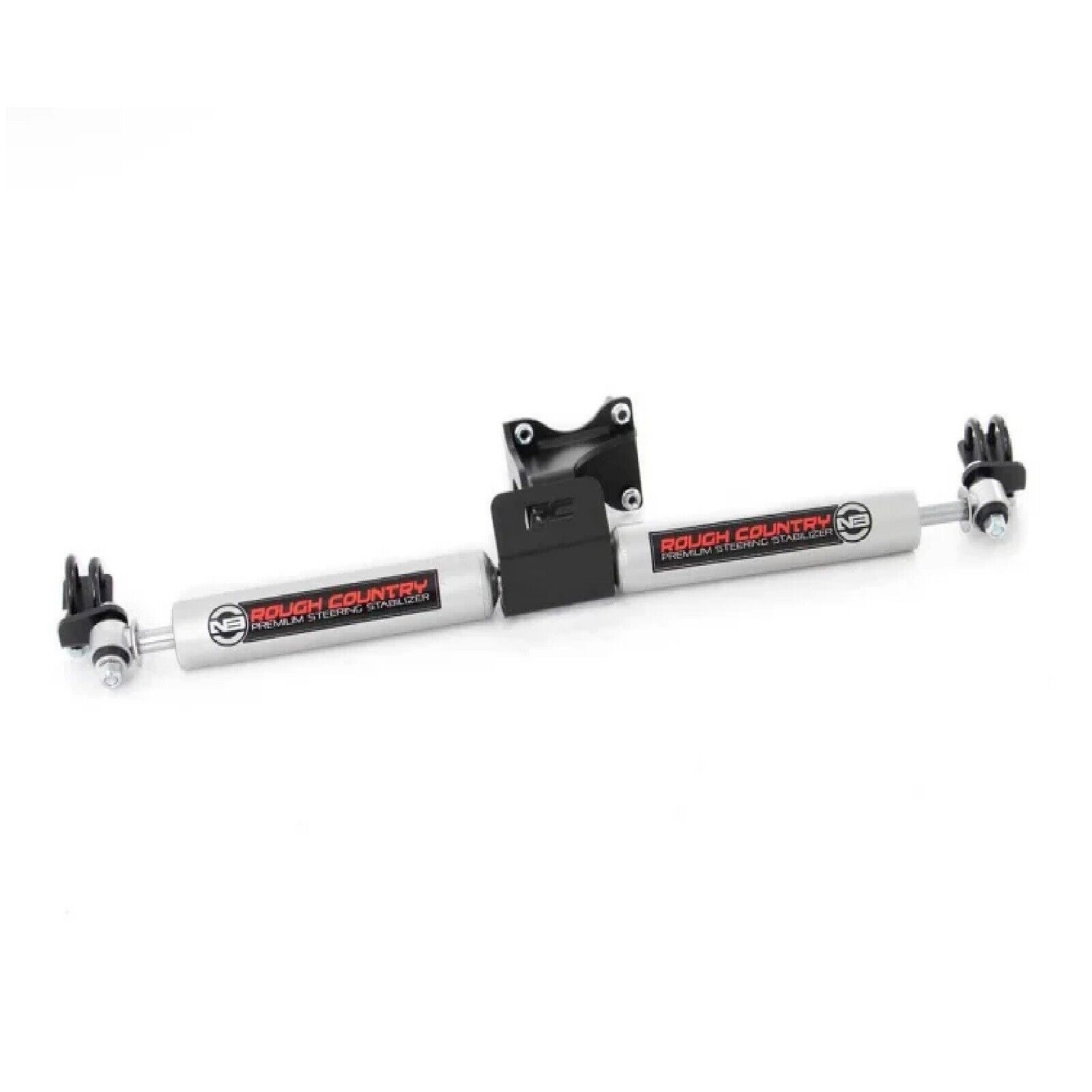 Rough Country N3 Dual Steering Stabilizer Kit for 07-18 Jeep Wrangler 2-8\