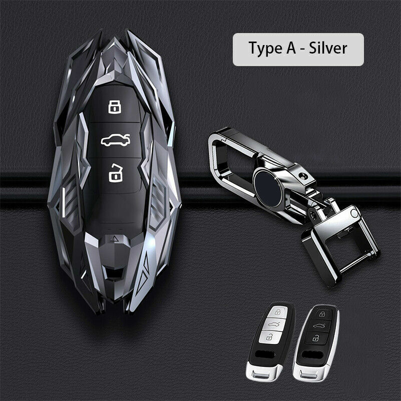 Metal Car Remote Key Cover Case Skin Keychain For Audi A3 A4 A5 A6 A7 Q5 TT