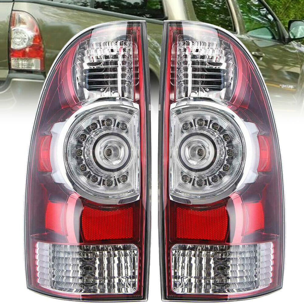 Fits 2005-2015 Toyota Tacoma Left LED Tail Light Driver Side Red Lens Brake Lamp