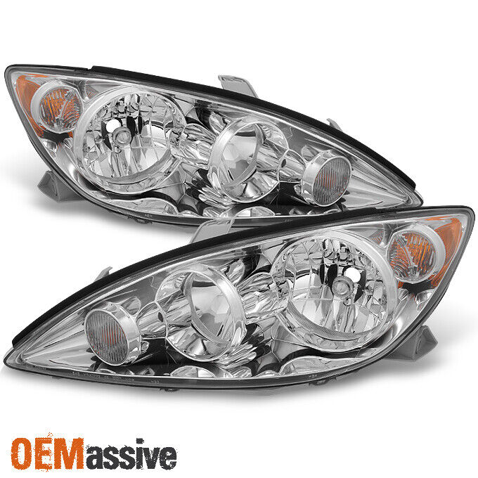 Fits 2005-2006 Toyota Camry Headlights Lights Lamps Replacement Pair LH+RH 05-06