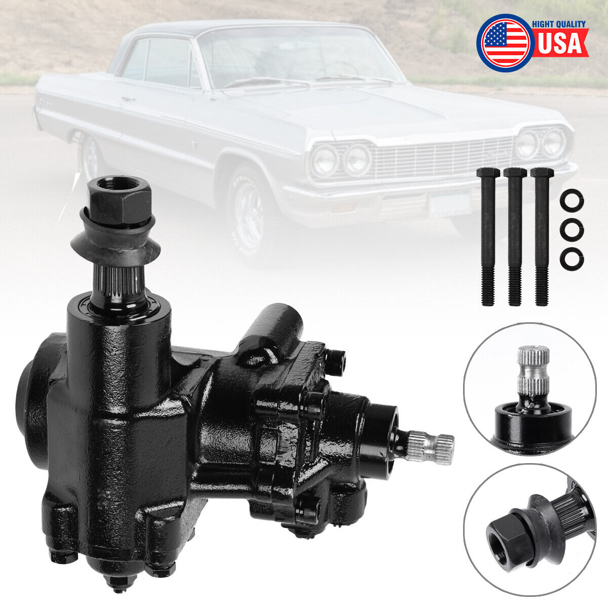 Power Steering Gear Box For 1958-1964 Chevy Impala Bel Air 500 Series SGB5864*US