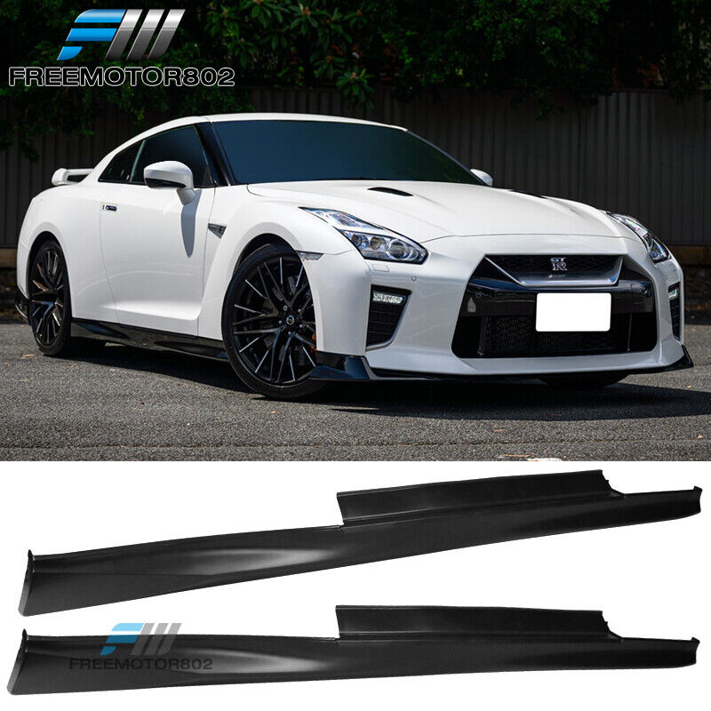 Fits 09-22 Nissan GTR Upgrade 09-16 to 17+ Side Skirt Extension Rocker Panel 2PC