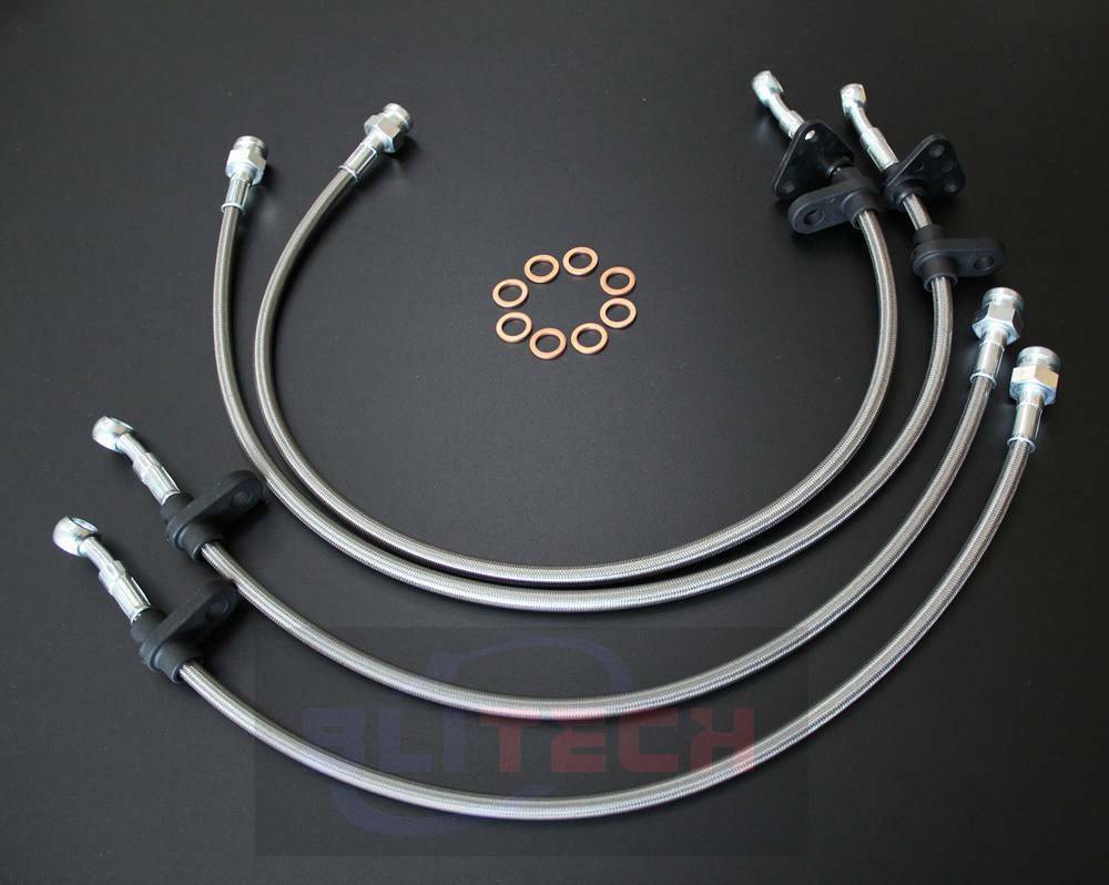 304 Stainless Brake Line Fit 94-01 Acura Integra /92-95 Honda Civic Front & Rear