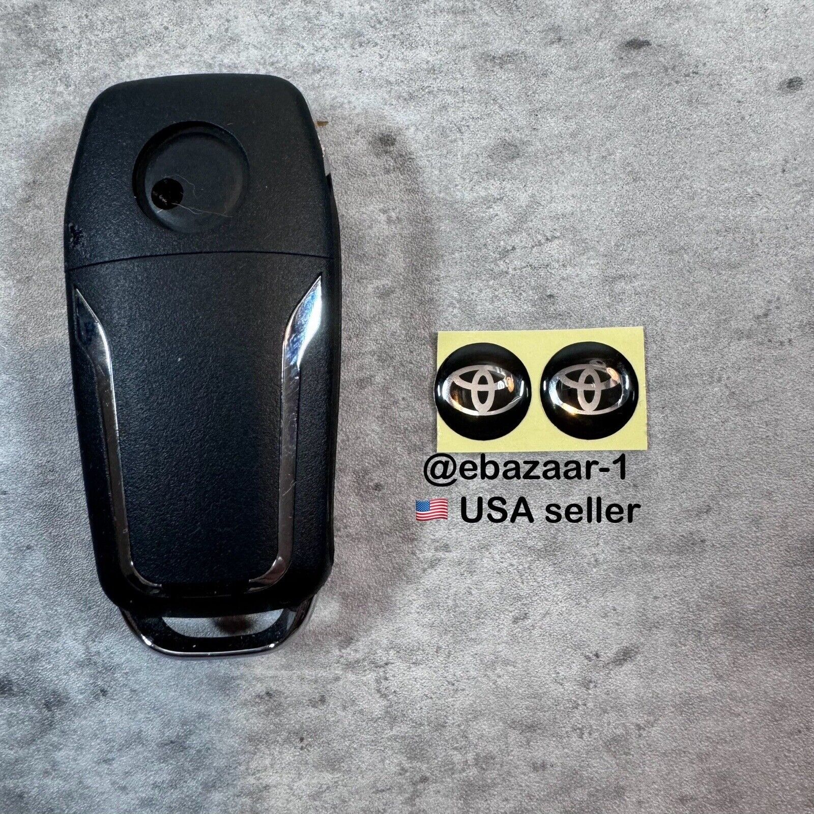 2x 14 mm Emblems For Toyota Key Fob Replacement Stickers USA SELLER 🇺🇸