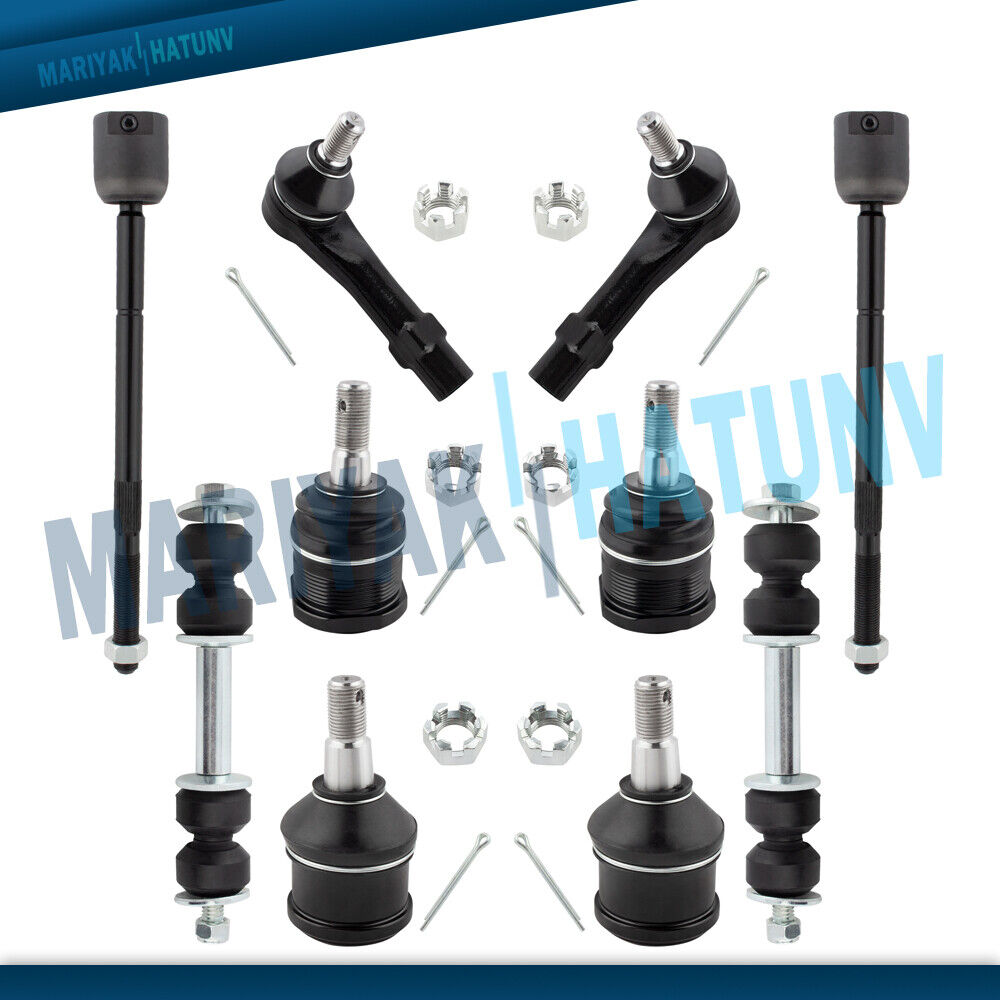 10PC 2WD Tie Rods Ball Lower Joints Sway Bar Ends Kit For 1991-1996 Dodge Dakota