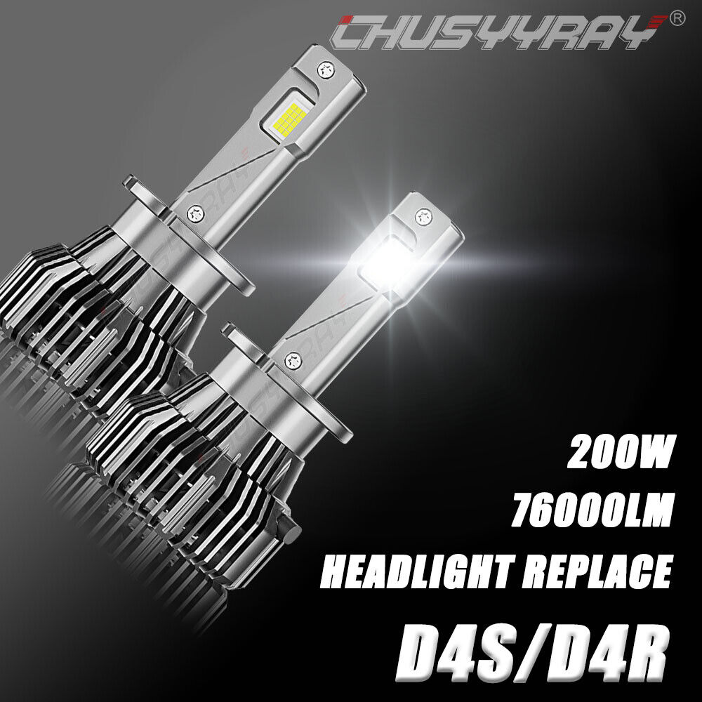 2pcs D4S/D4R Bulb Headlight Direct Replacement Super Bright White for Honda CR-Z