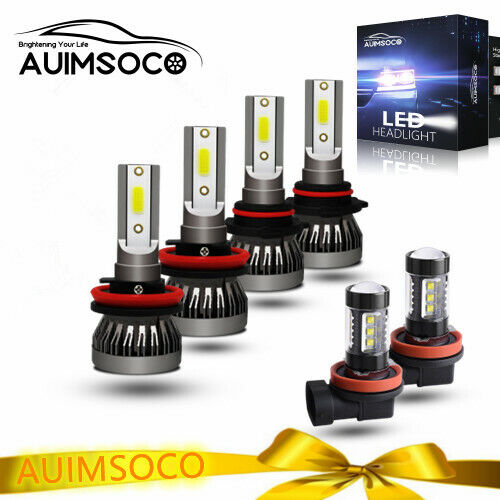 For Ram 1500 2500 3500 2020-2021 6X LED Headlight High Low Beam Fog Light Kit