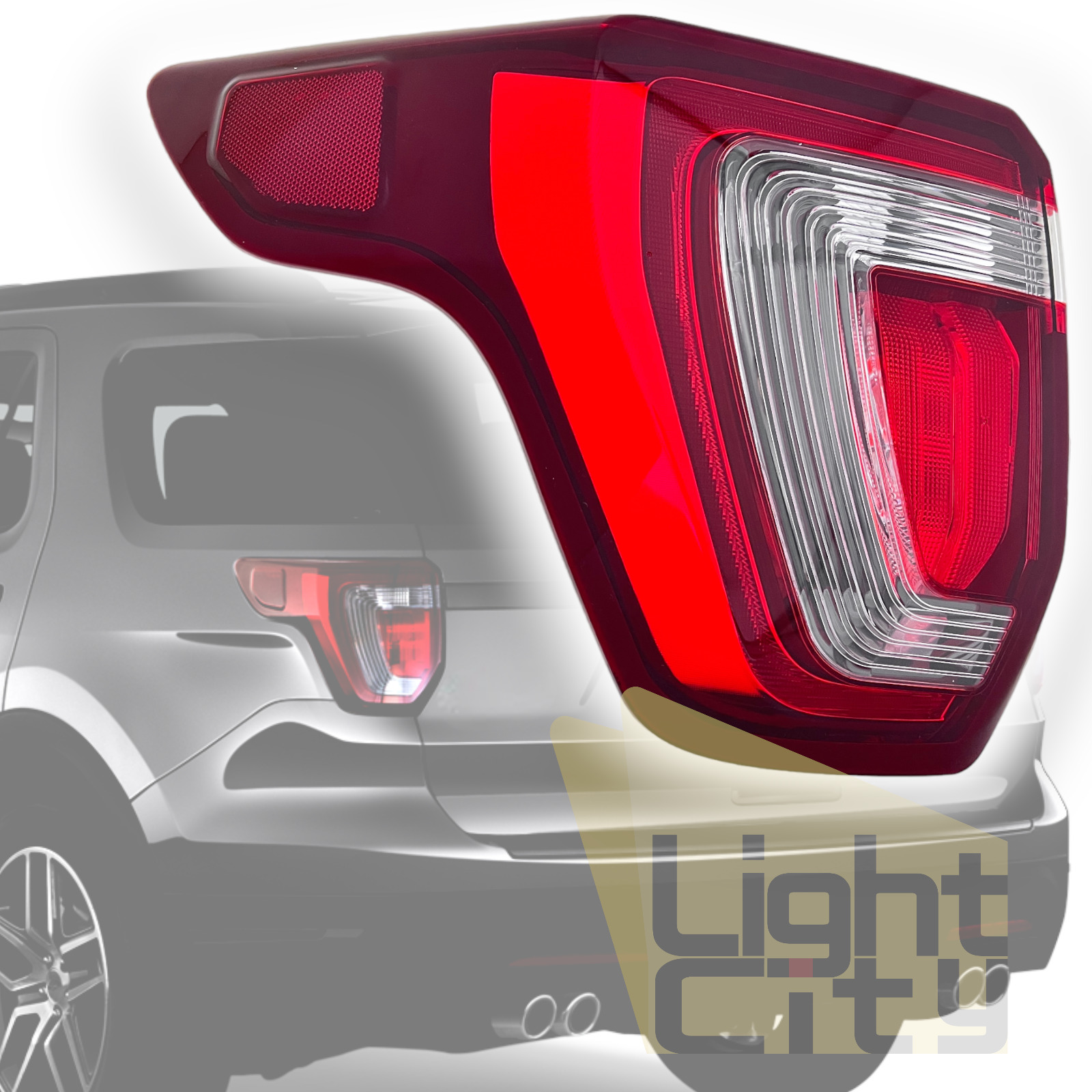 For 2016-2019 Ford Explorer SPORT Black Trim Driver Side LED Taillight LH