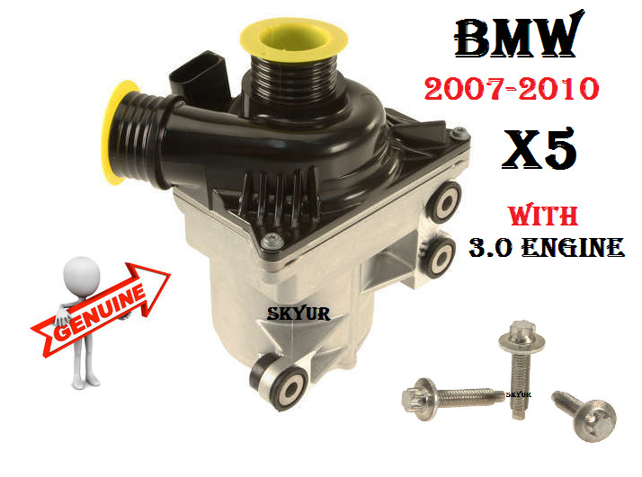 07-10 BMW E70 X5 3.0si 30i Electric Water Pump Assembly With Bolt Kit GENUINE
