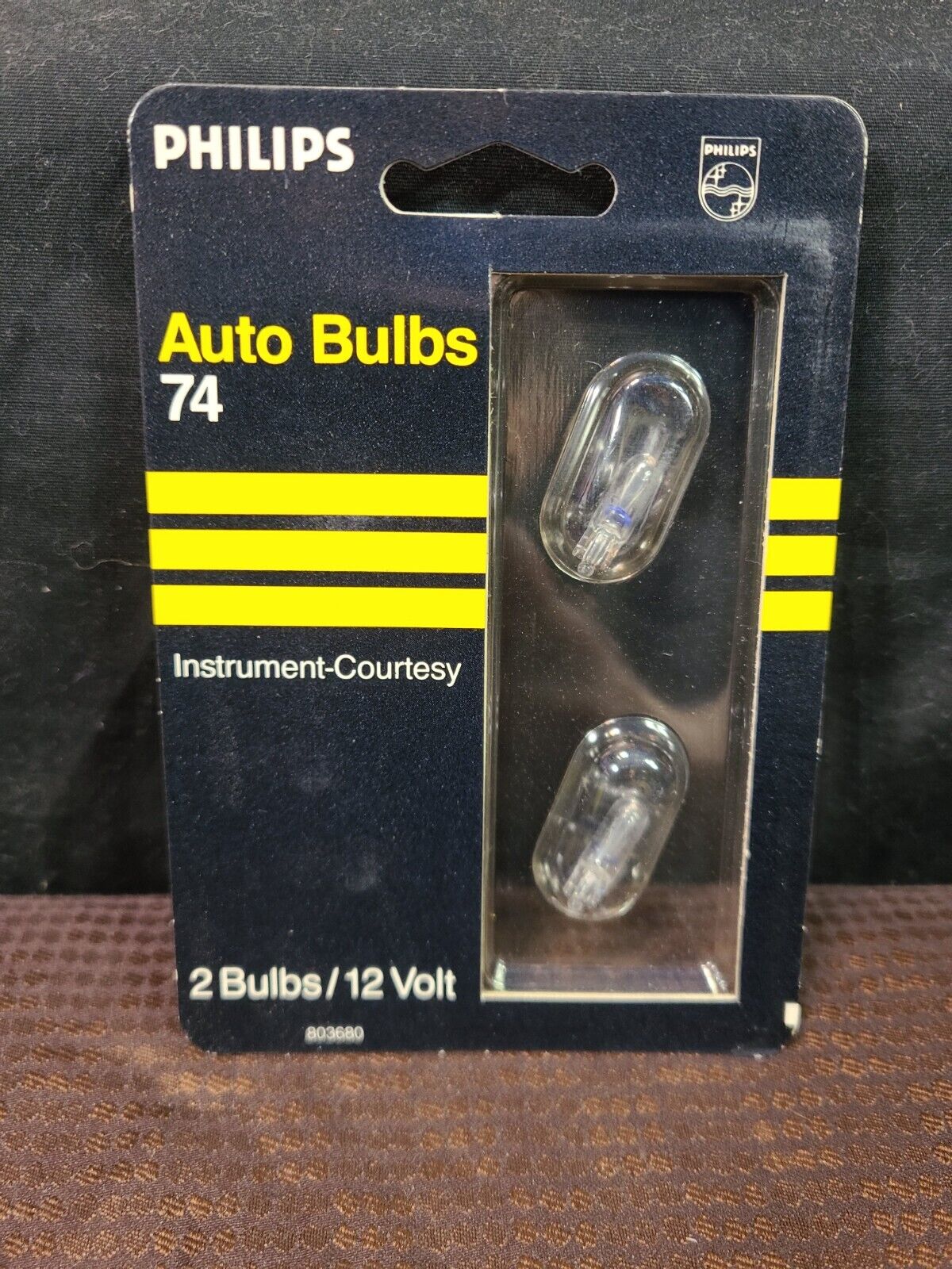 Philips Auto Bulbs 74 Instrument-Courtesy 2 Bulbs 12 Volt 1.4W (NEW) 
