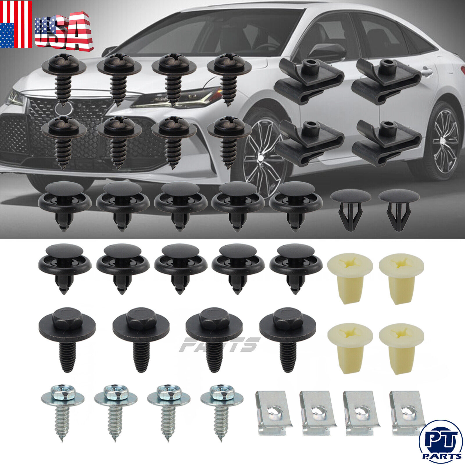 Under Engine Cover Clips Underbody Mudguard Shield Screw For Toyota Lexus 40PCS