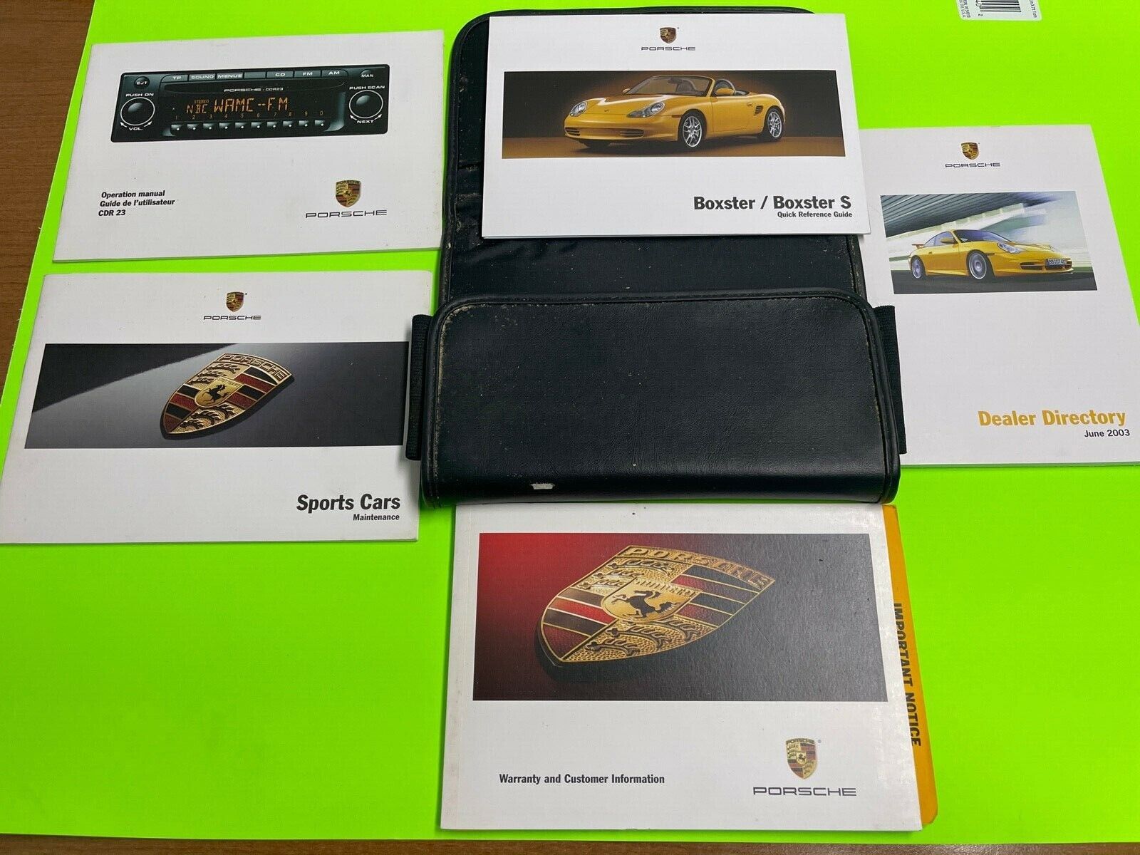 2004 Porsche Boxster / Boxster S Owners Manual 986 - SET 
