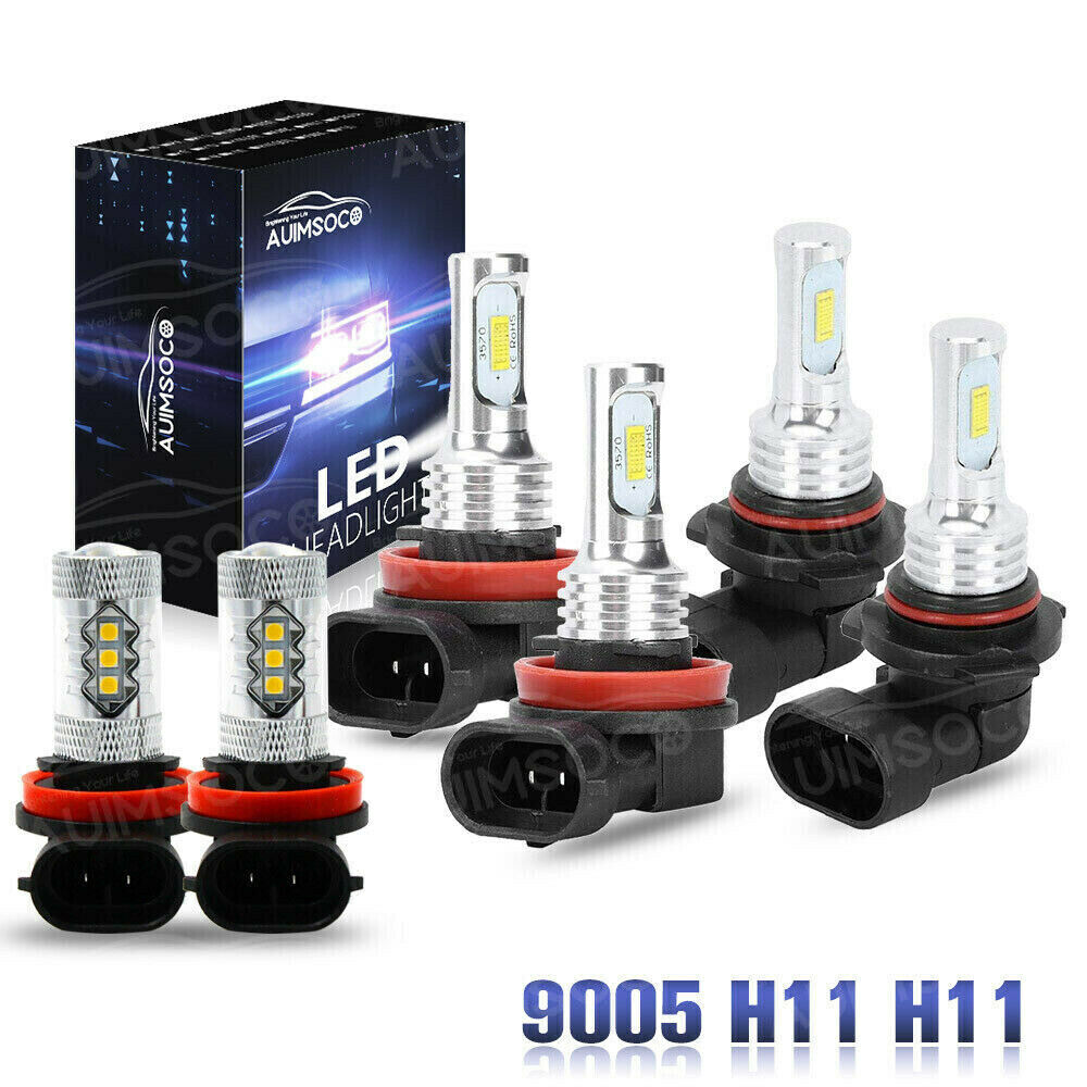 Car Light For Chevy Equinox 2010-2018 LED Headlight+Fog Light 6 Bulbs Combo Kit