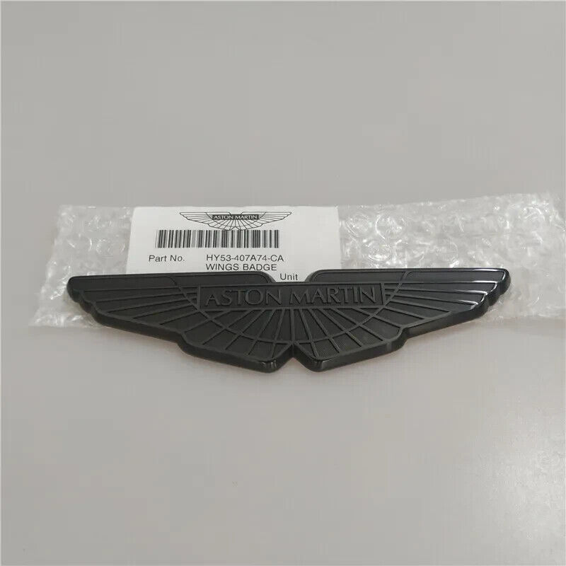 1XGenuine Aston Martin DB11 Bonnet/Boot Black Chrome Badge HY53-407A74-CA（15CM）
