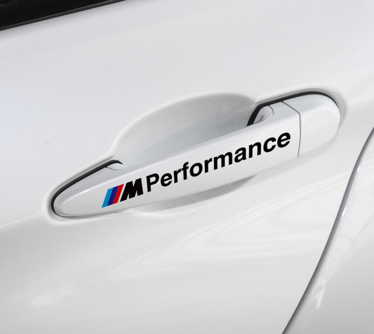 4 PCS M Performance Car Sticker Emblem Auto Door Decal Decoration For BMW