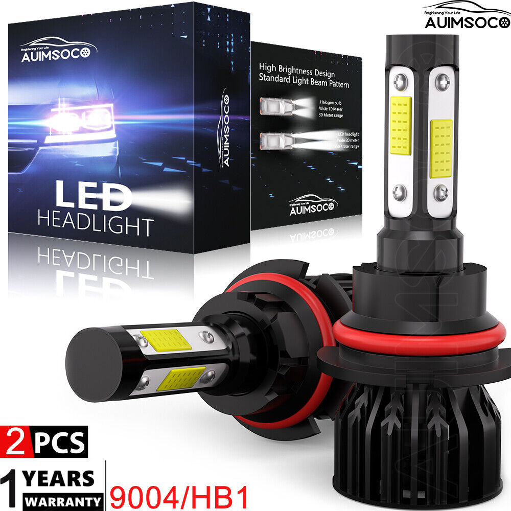 2X 6000K 9004 LED Headlight Bulbs High-Low Dual Beam For Nissan Xterra 2000 2001