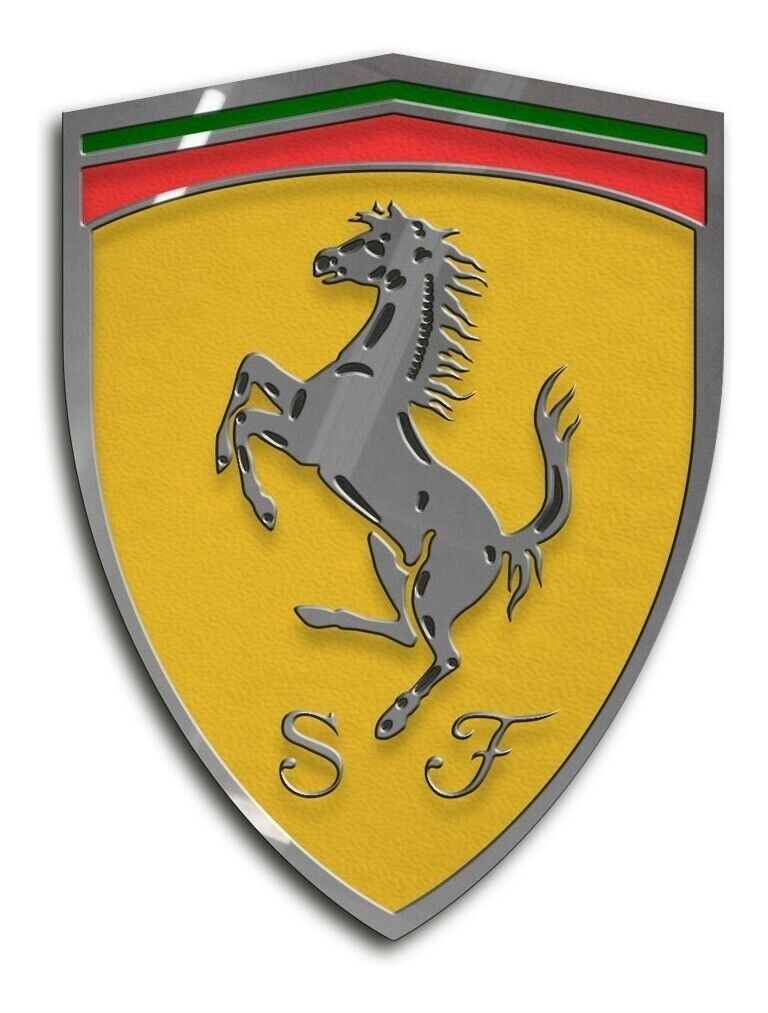 Badge Emblem Ferrari Shield Stainless Steel