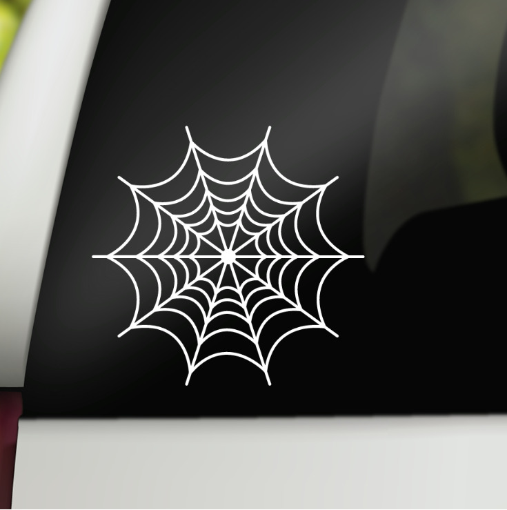 Spider Web Vinyl Decal, Spider Web Decal, Car Decal, Window Decal, Truck Decal