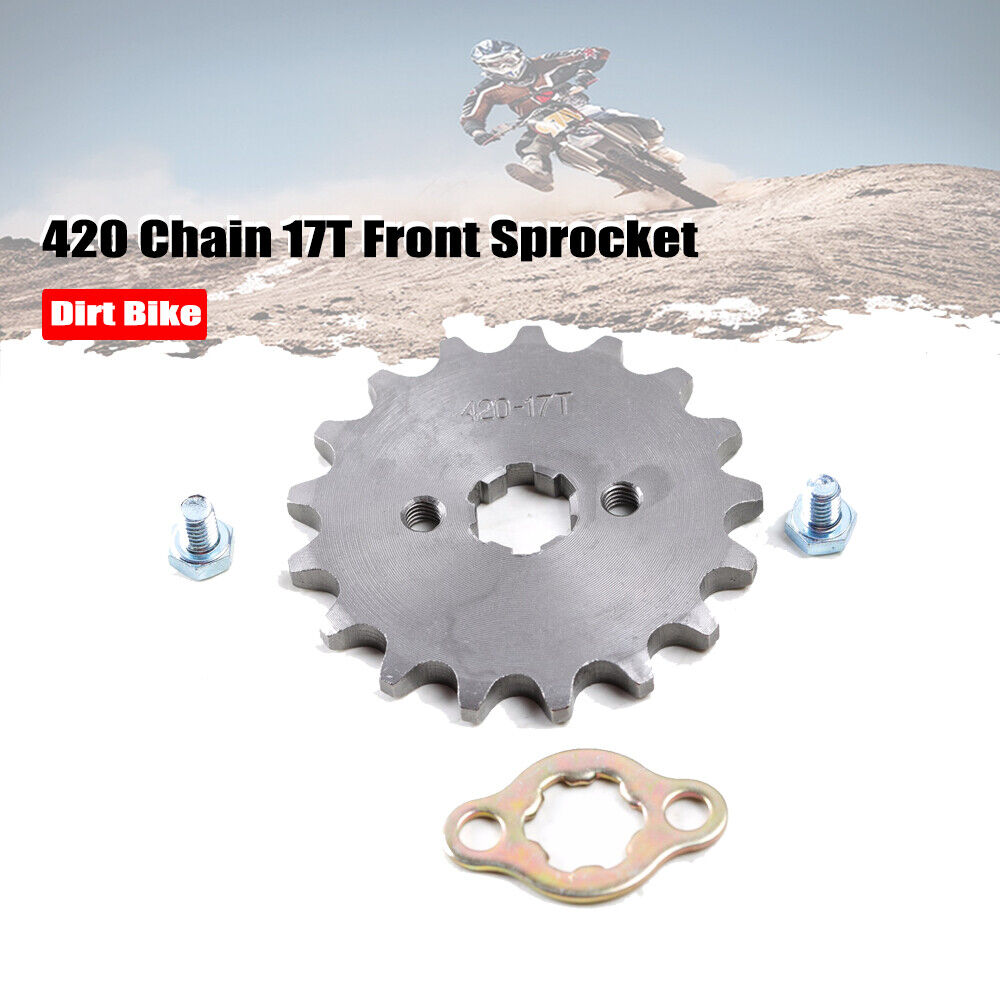 17mm 420 Chain 17T Front Sprocket For 50 70 90 110 125 140cc ATV Pit Dirt Bike