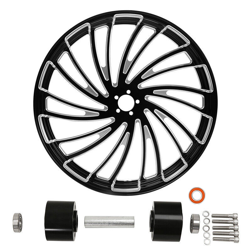 23\'\' x3.5\'\' Front Wheel Rim & Dual Disc Hub Fit For Harley Touring ABS 08-24 23