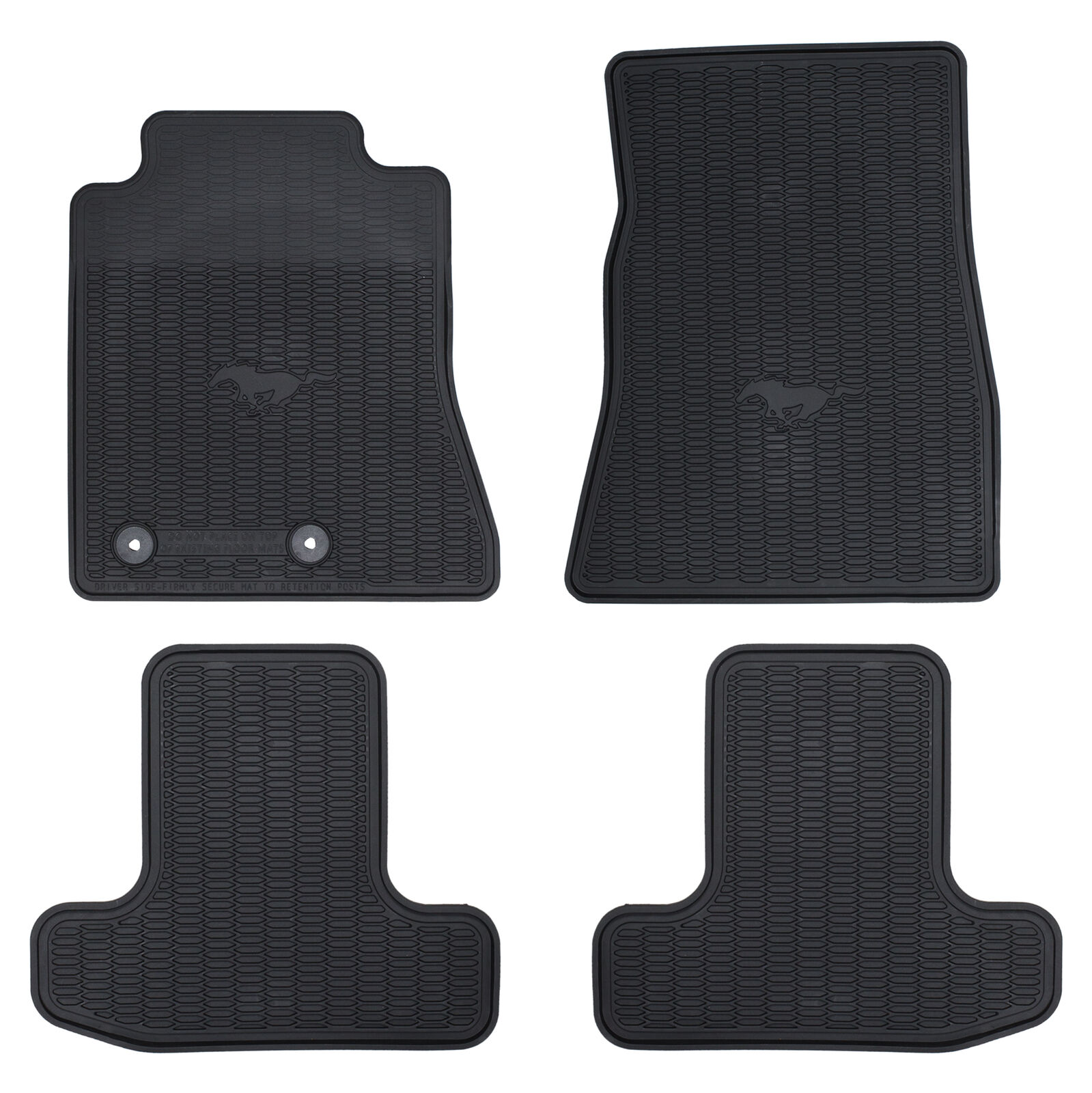 OEM NEW 2015-2020 FORD Mustang Front & Rear All Weather Floor Mats Set Black