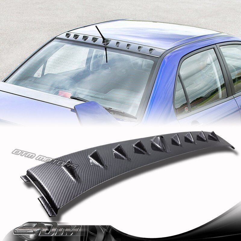 Carbon Fiber Style Shark Fin Rear Roof Spoiler For 02-07 Mitsubishi Lancer EVO