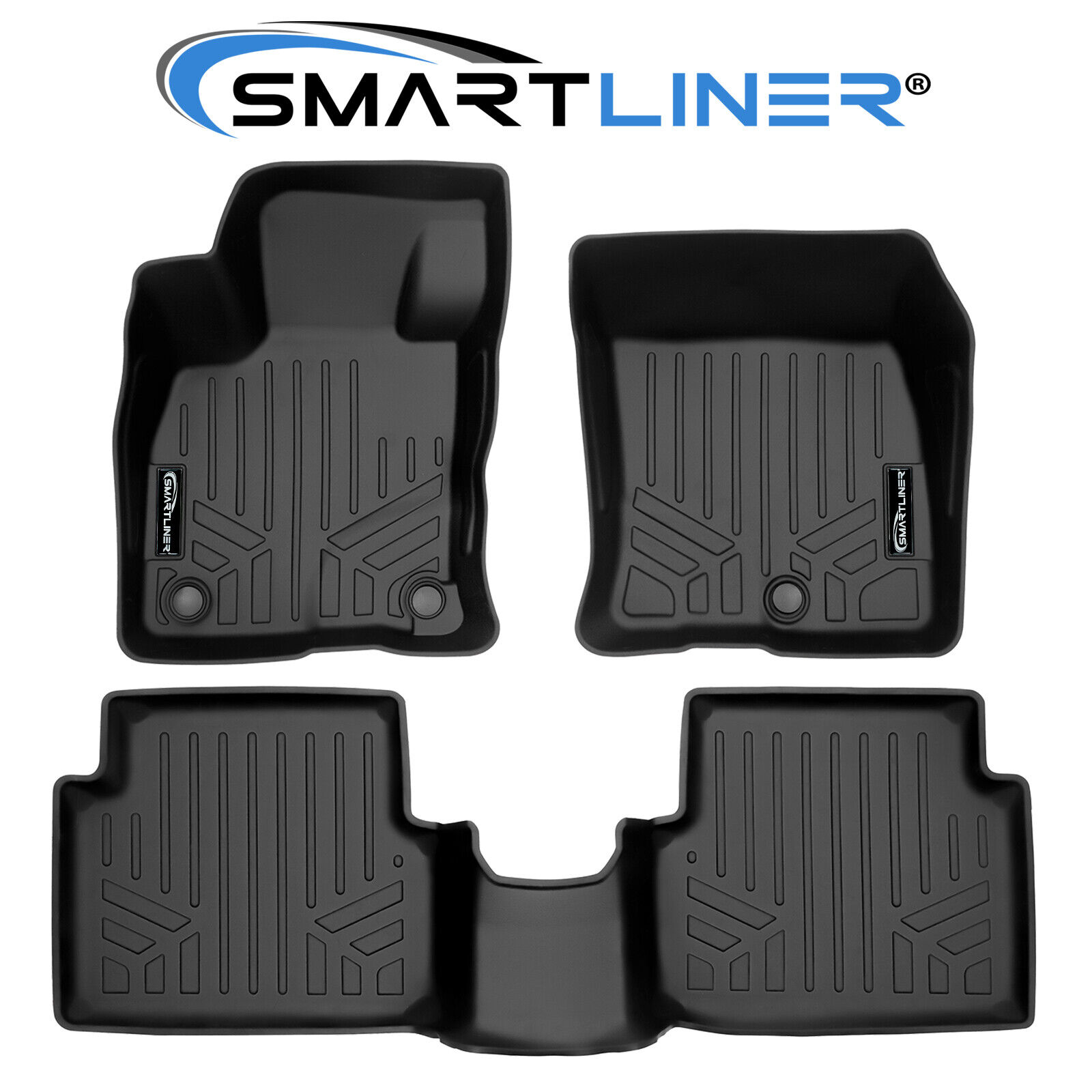 SMARTLINER Custom Fit 2 Row Floor Mat Liner Set for 2022-2023 Ford Maverick
