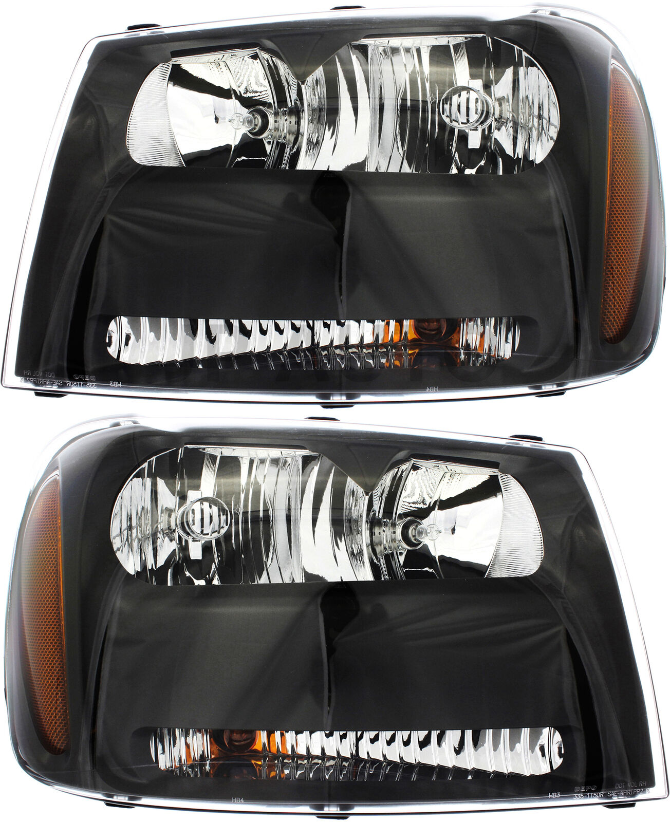 For 2006-2009 Chevrolet Trailblazer Headlight Halogen Set Pair