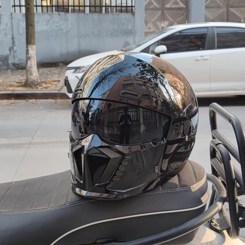 Retro Motorcycle Helmet Men\'s and Women\'s Combination Full Face Motorbike Helmet