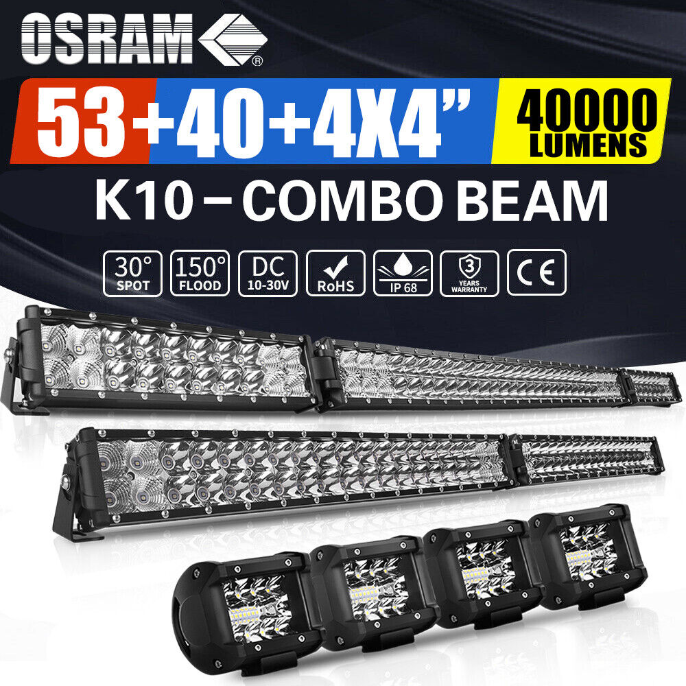 54Inch 4500W LED Light Bar Combo + 42\