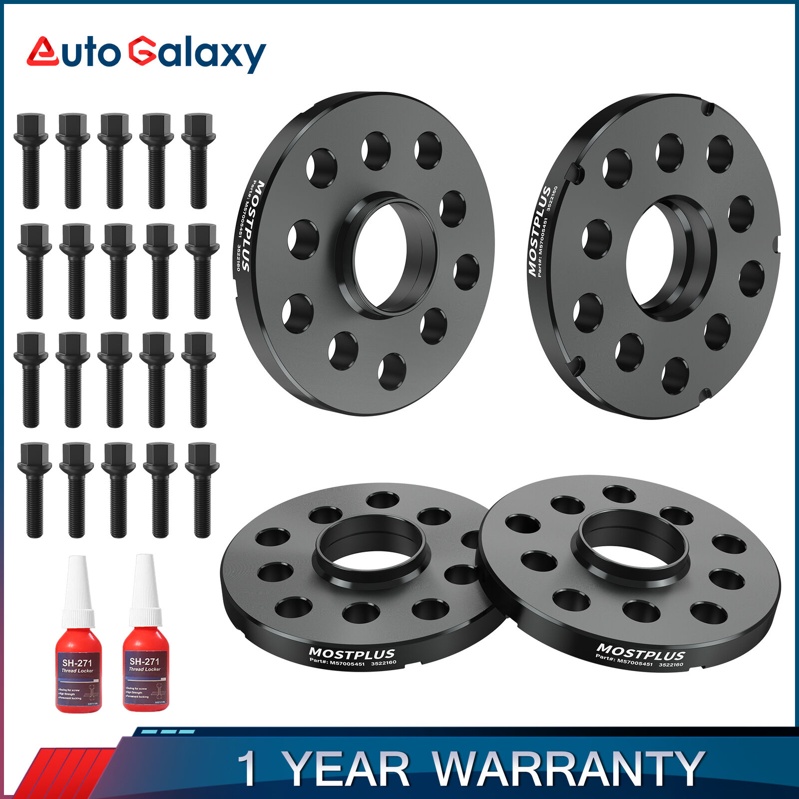 4X 5x100mm/5x112mm Wheel Spacers & 20 Lug Bolts For Audi A6 S4 A4 A3 VW Jetta CC