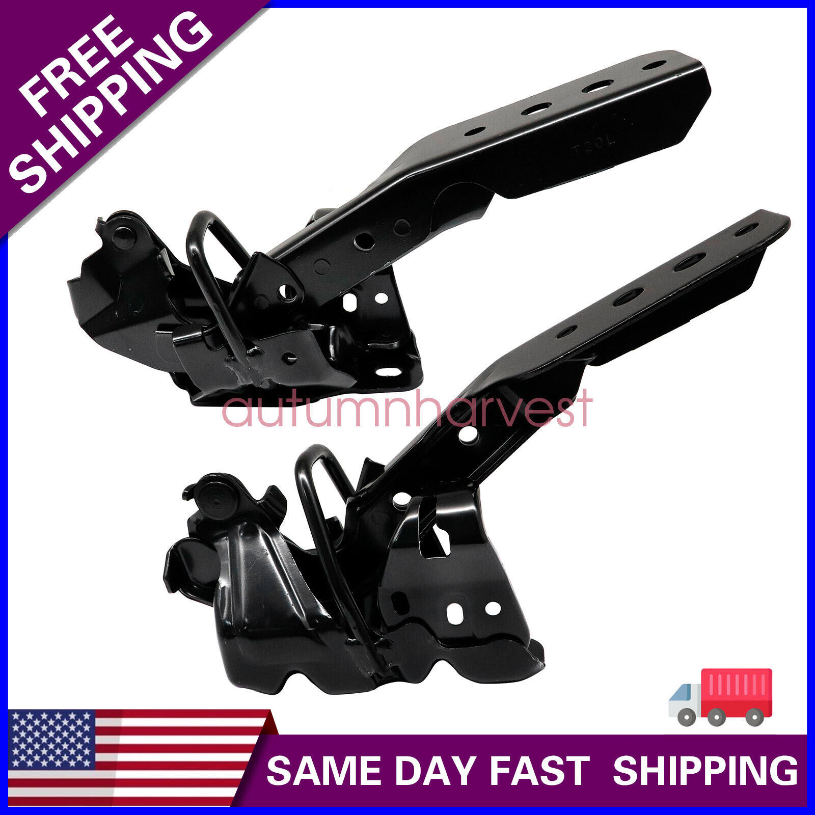 New Driver & Passenger Side Hood Hinges Direct Replacement Fit 22-23 Honda Civic