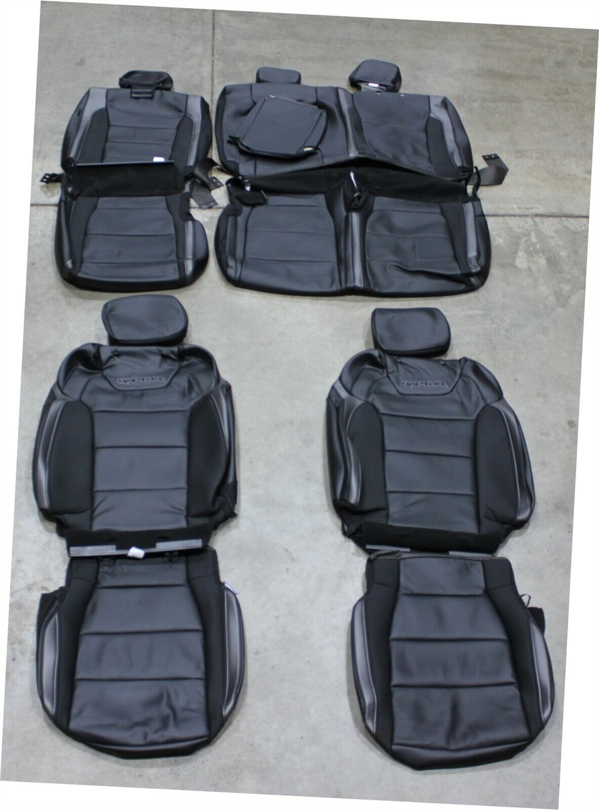 OEM 17-20 Ford RAPTOR Factory Leather Cloth Seat Covers CREW CAB New Take Off