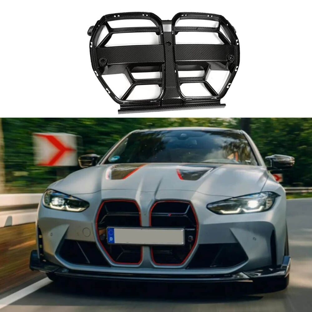 Real Dry Carbon Fiber CSL Nose ACC Front Grille For BMW M3 G80 M4 G82 G83 21-24