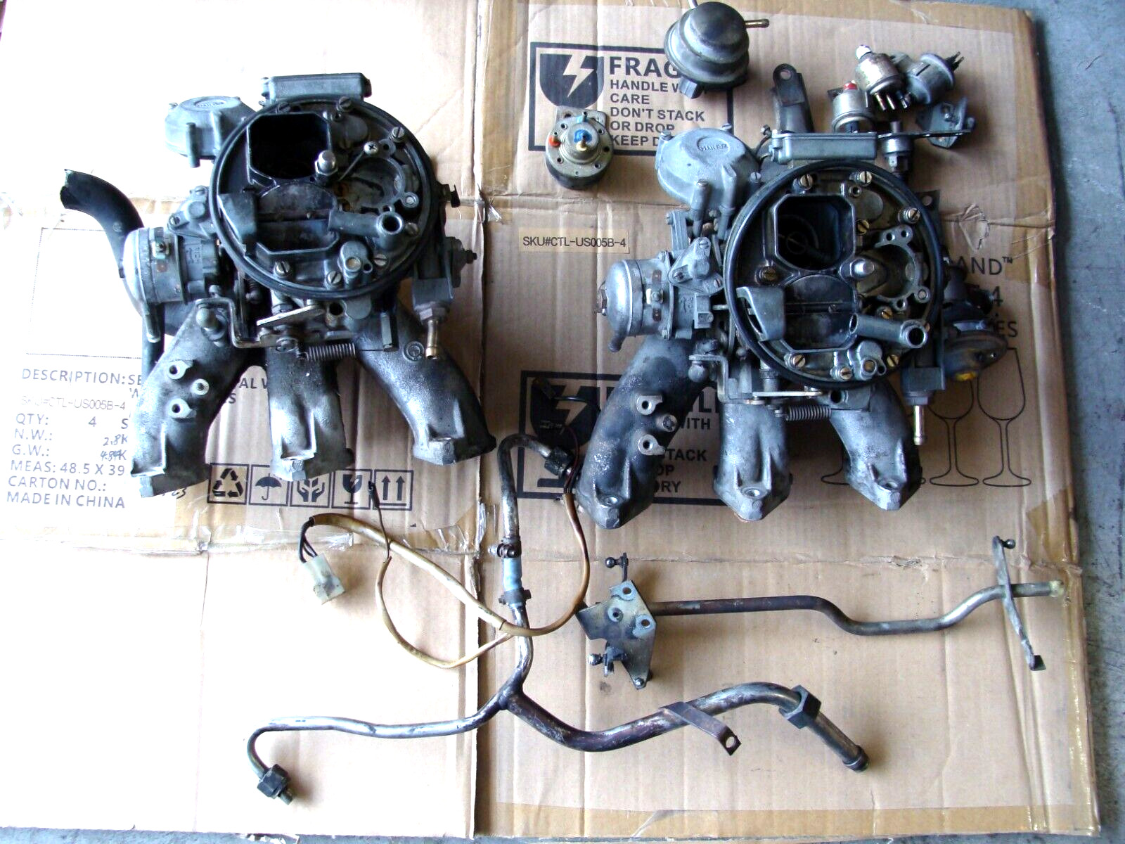 BMW E3 E9 Dual Zenith Carburetors with intake manifolds KNOWN WORKING. 1971-1974