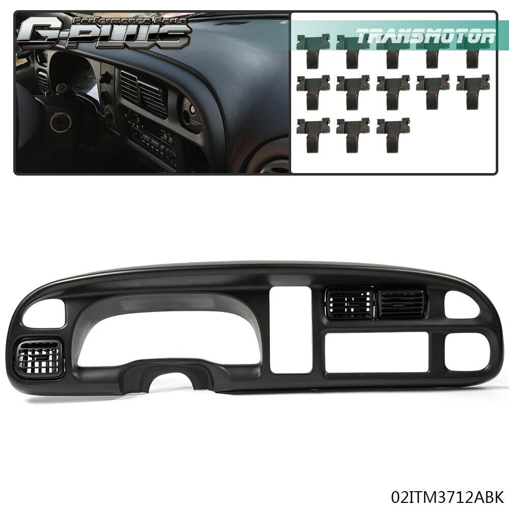 Dash Board Bezel Cover Instrument W/Vents Fit For 98-02 Dodge Ram 1500 2500 3500