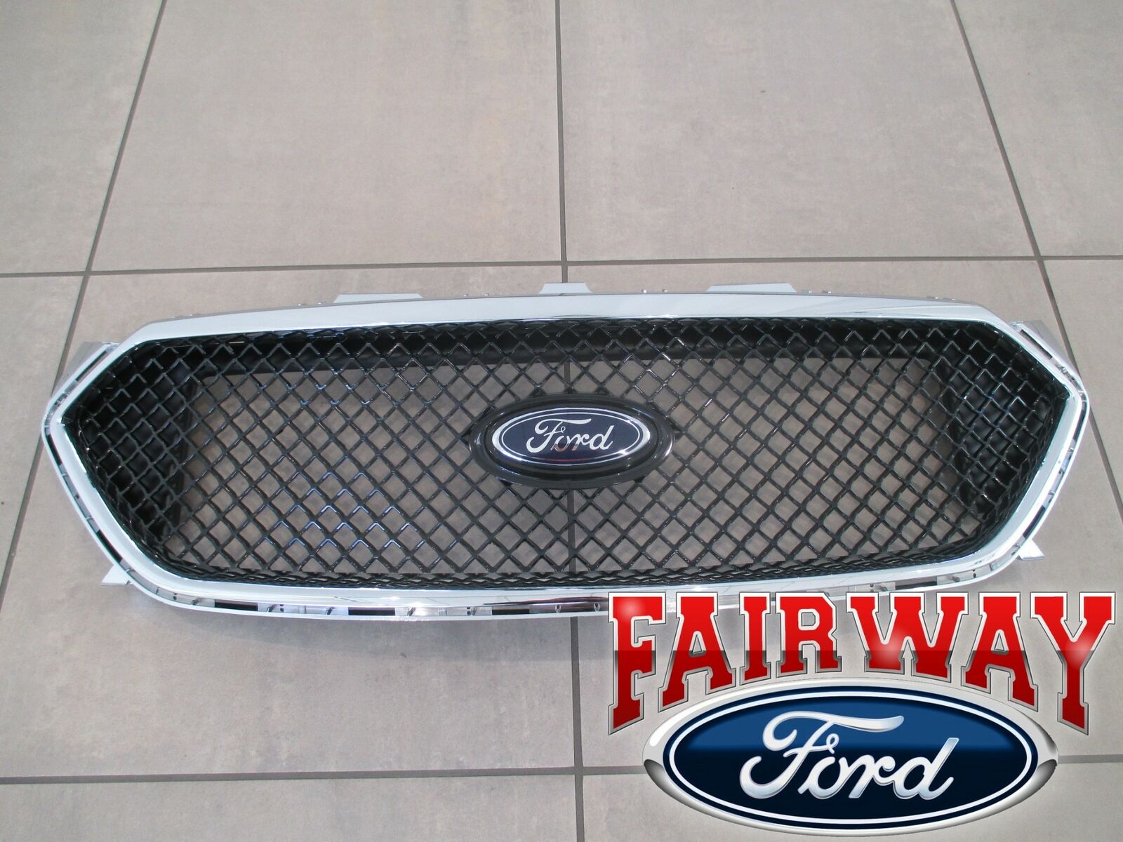 13 thru 19 Taurus OEM Ford SHO Upper Chrome and Black Grille Grill with Emblem