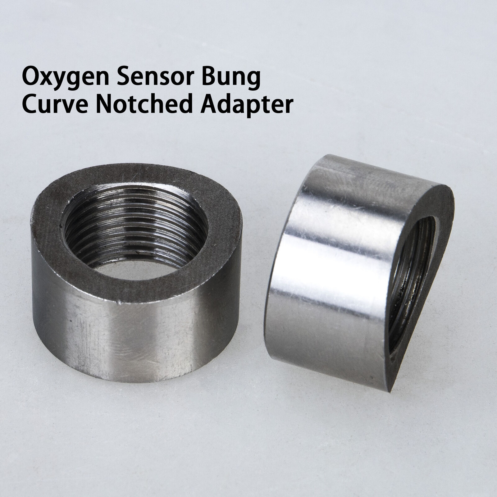 2Pack O2 Oxygen Sensor Curve Notched Nut Bung M18 X 1.5 304 Stainless Steel