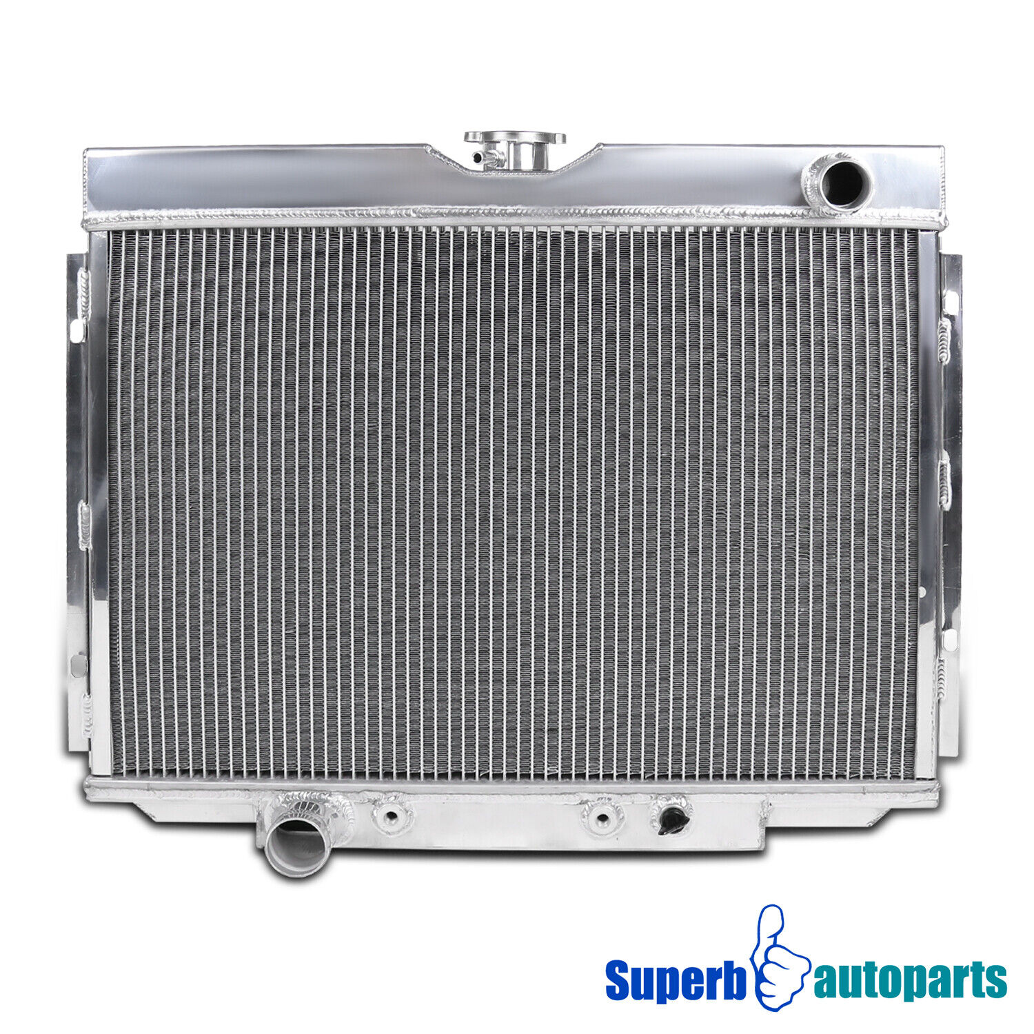 Fits 1967-1970 Ford Mustang Aluminum Radiator V8 3-Row Core MT 24\'\'