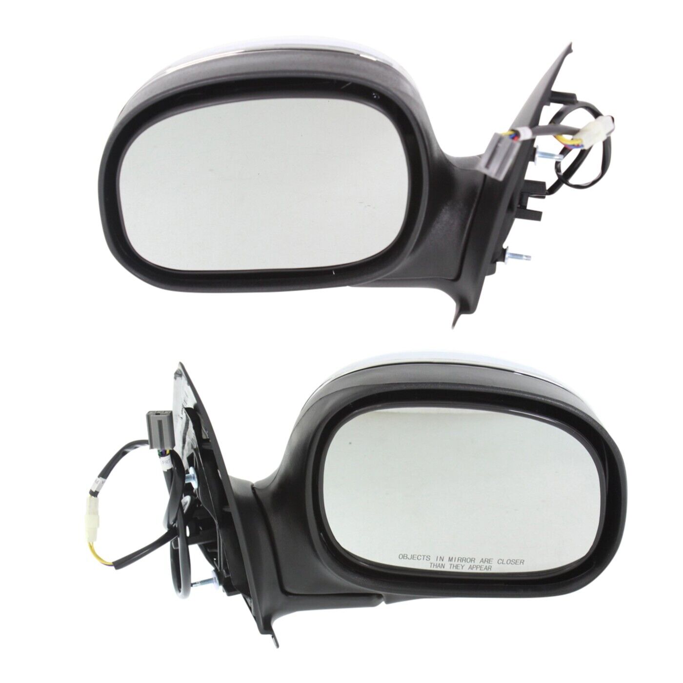 Power Mirror Set For 1997-2001 Ford F-150 Left And Right Chrome SuperCab