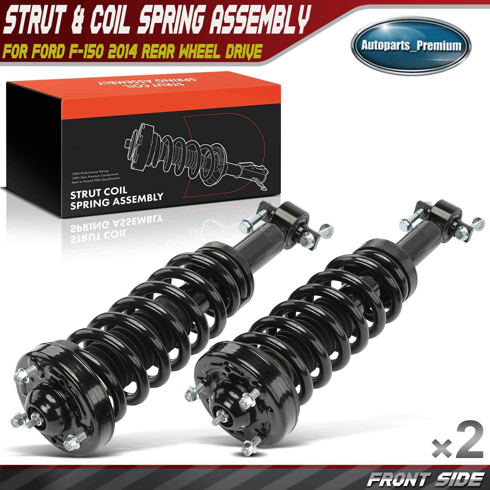 2x Front Side Strut & Coil Spring Assembly for Ford F-150 2014 Rear Wheel Drive