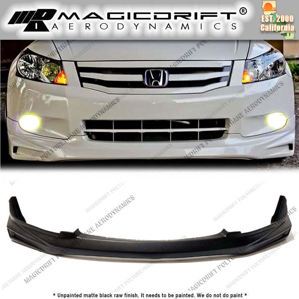 For 08 09 10 Honda Accord 4-cyl Sedan MUG Style Front Bumper Splitter Lip JDM