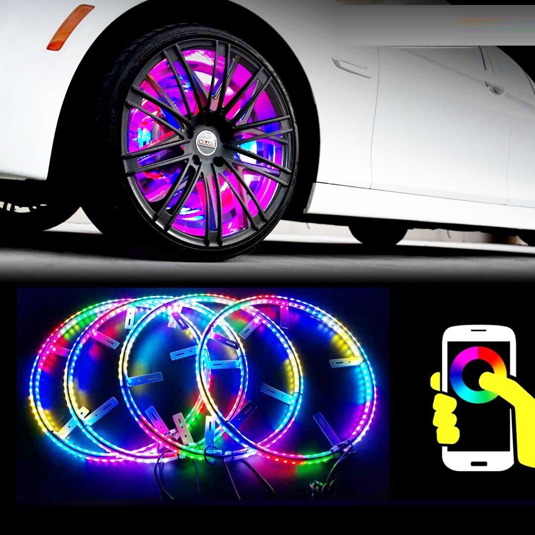 Wheel LED Lights double Strip Flow Series GLOW RGB, over 100 modes 1M color