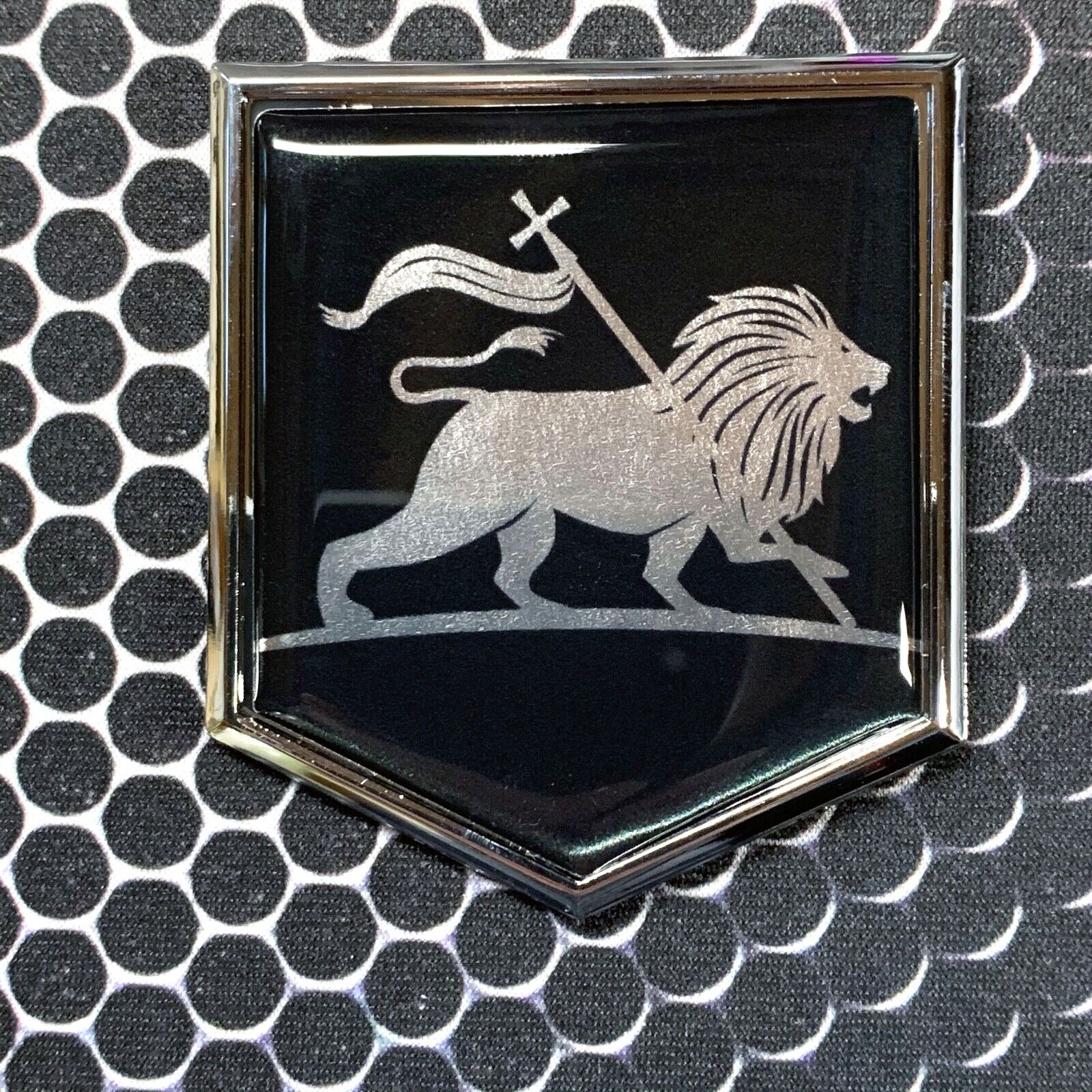Lion of Judah Domed CHROME Emblem Metallic 3D Sticker 2\